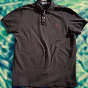 Polo by Ralph Lauren Men's Custom Fit Mesh Polo. Mens size L. Blk